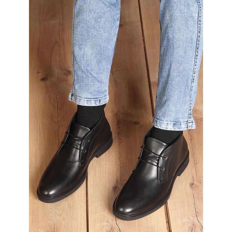 Carlton London Formal Lace-Ups Black Oxfords for Men (EURO 40)