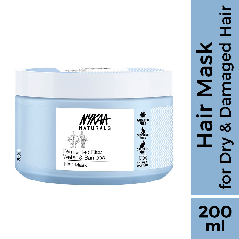 Nykaa Naturals Anti-Frizz Sulphate-Free Hair Mask With Fermented Rice Water & Bamboo