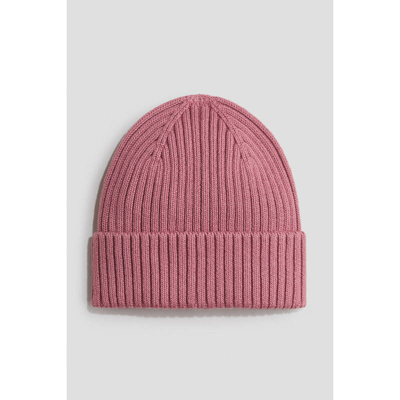 H&M Unisex Pink Rib-knit beanie (1.5-6 Years)