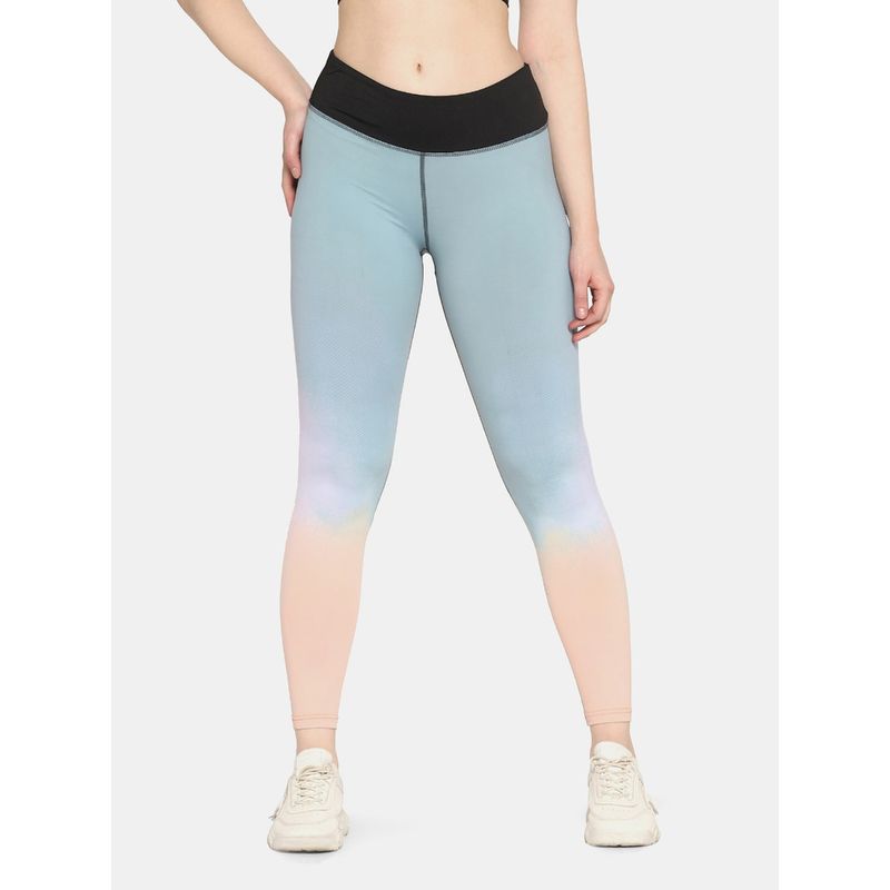 Da Intimo Multi Printed Sports Tights - Blue (S)