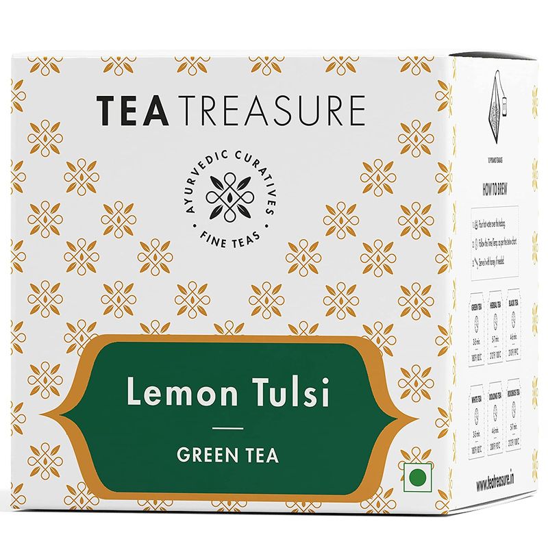 Tea Treasure Lemon Tulsi Green Tea Bags