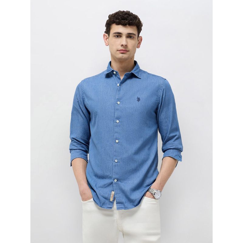 U.S. Polo Assn. Denim Co. Men's Twill Slim Fit Shirt (42)