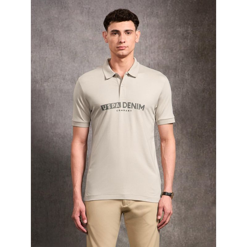 U.S. Polo Assn. Denim Co. Men's Brand Embossed Black and Gold Polo T-Shirt (S)