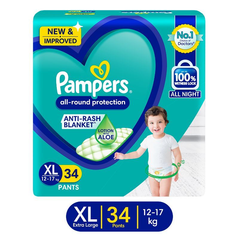 Pampers New Diapers Pants XL - 34 Pack