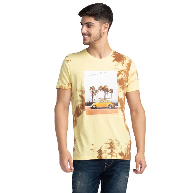 Being Human Men Short Sleeve T-Shirt Yellow (M)