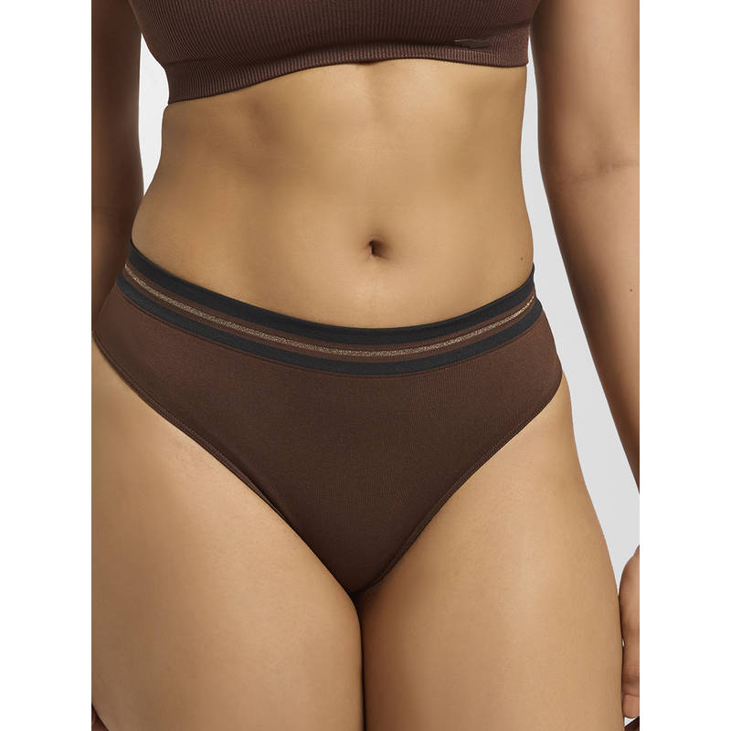 FEIER Brown Sparkle Thong (S)