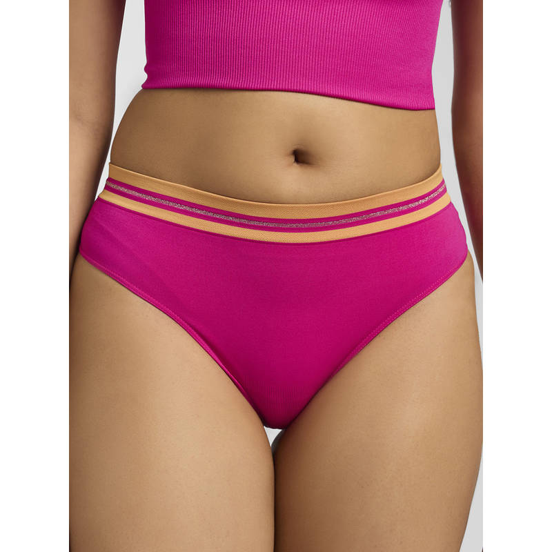 FEIER Pink Women Sparkle Thong (S)