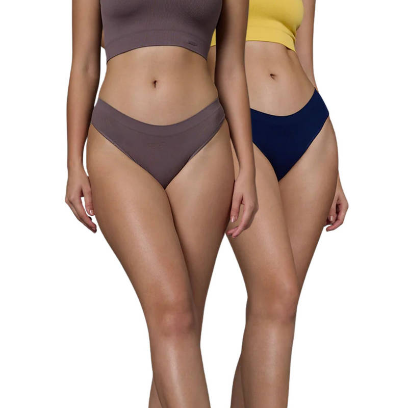 FEIER Multi-Color Women Classic Logo Thong (Pack of 2) (S)