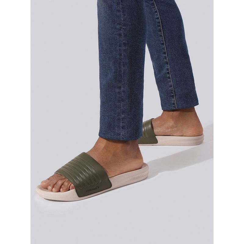 Neeman's Men Cream Foot Bed Slides (UK 10)