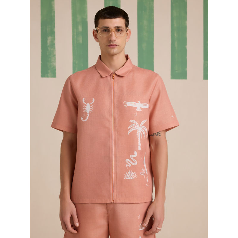 Muvazo Verano Printed Linen Shirt (XS)