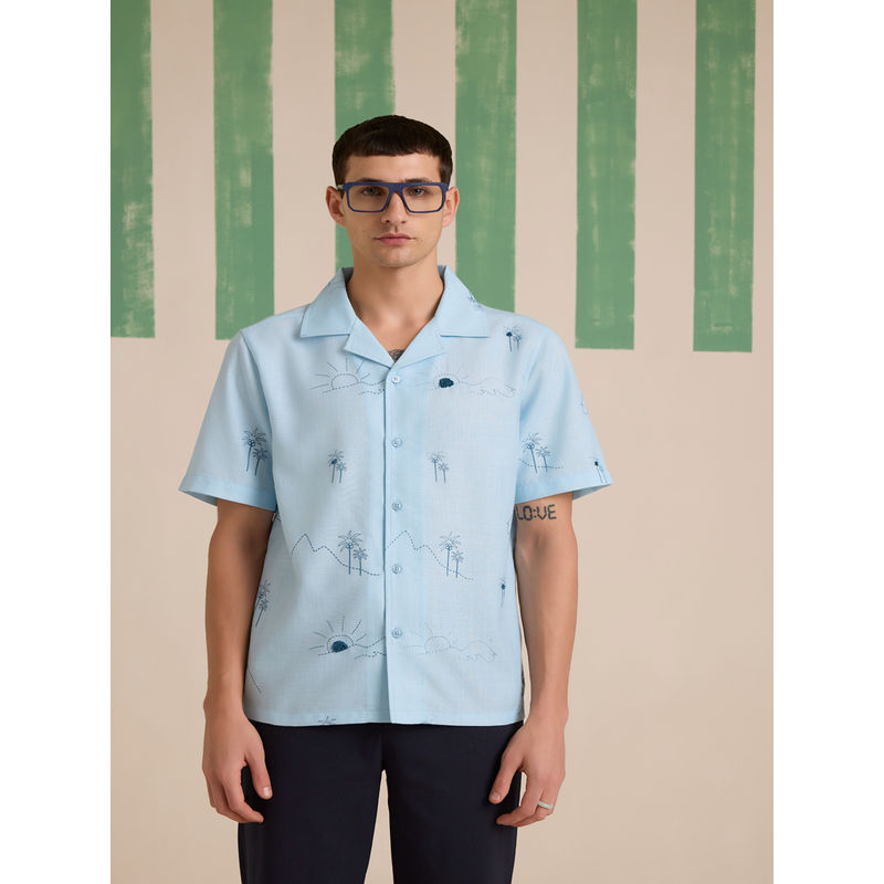 Muvazo Flora Wave Linen Shirt (S)