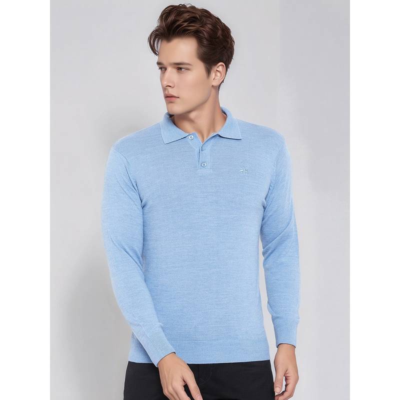 98 Degree North Men Merino Wool Blend Aqua Pullover Sweater (2XL)