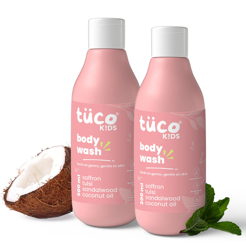 TuCo Kids Shower Gel Tulsi, Saffron Gently Cleanse - Pack Of 2