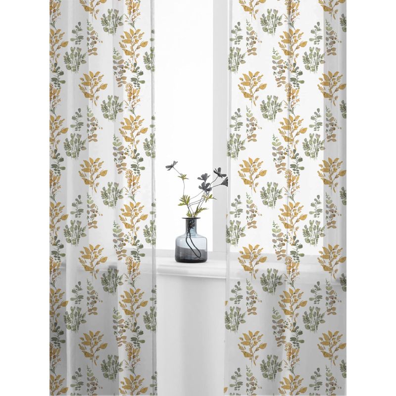 Urban Space Printed Sheet Curtains for Window - Classic Floral (Pack of 2) (5 x 4 feet)