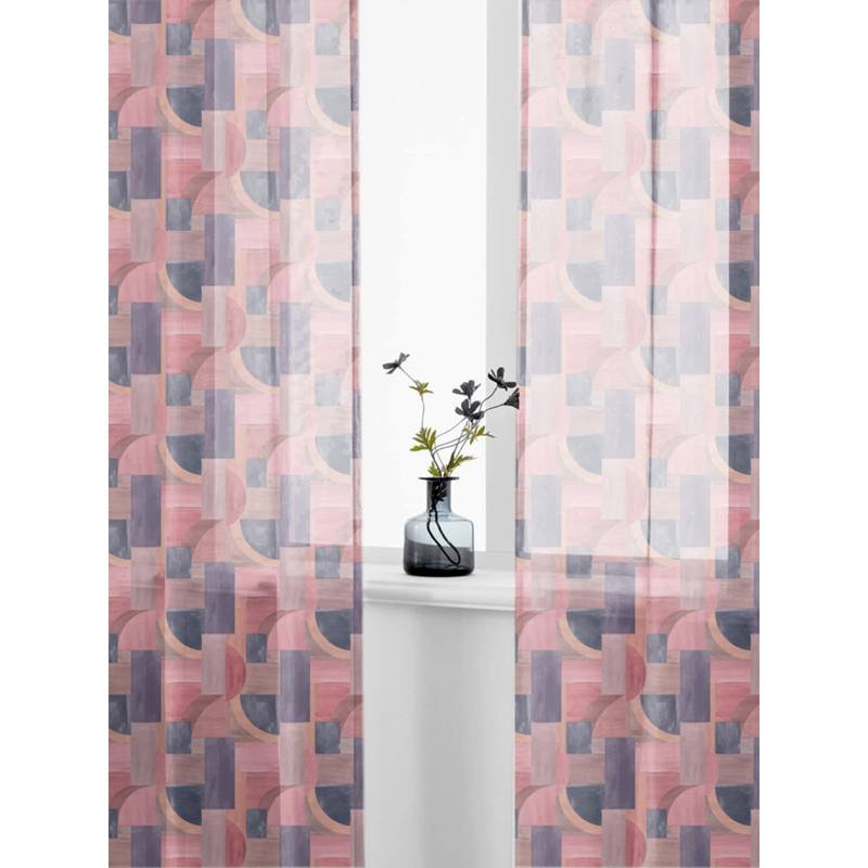 Urban Space Printed Sheet Curtains for Long Door - Mesh (Pack of 2) (8 x 4 feet)