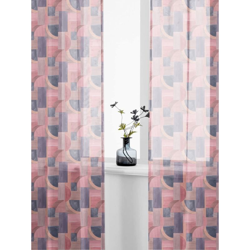 Urban Space Printed Sheet Curtains for Window - Mesh (Pack of 2) (5 x 4 feet)