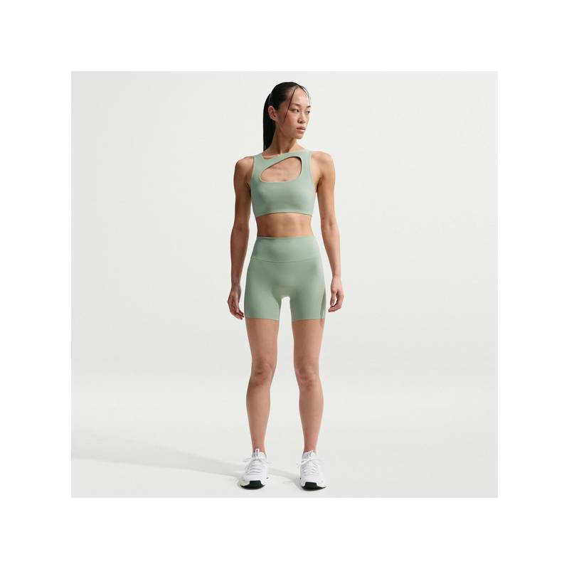 Nike Women Green Sportswear Zenvy 5 Inch Short Tights (M)