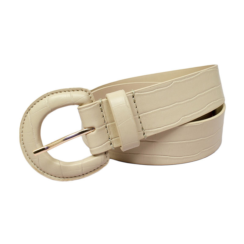 BELWABA Beige Genuine Leather Womens Belt (26)