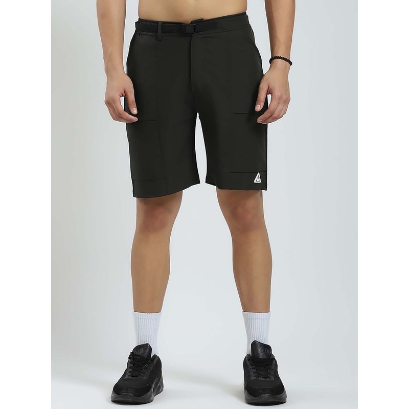 Rock.it Olive Solid Regular Fit Shorts (S)