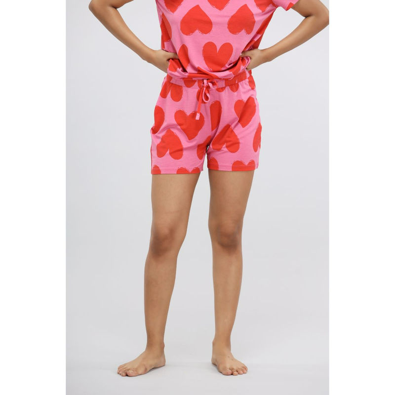 NeceSera Pink Heart Modal Shorts (XL)