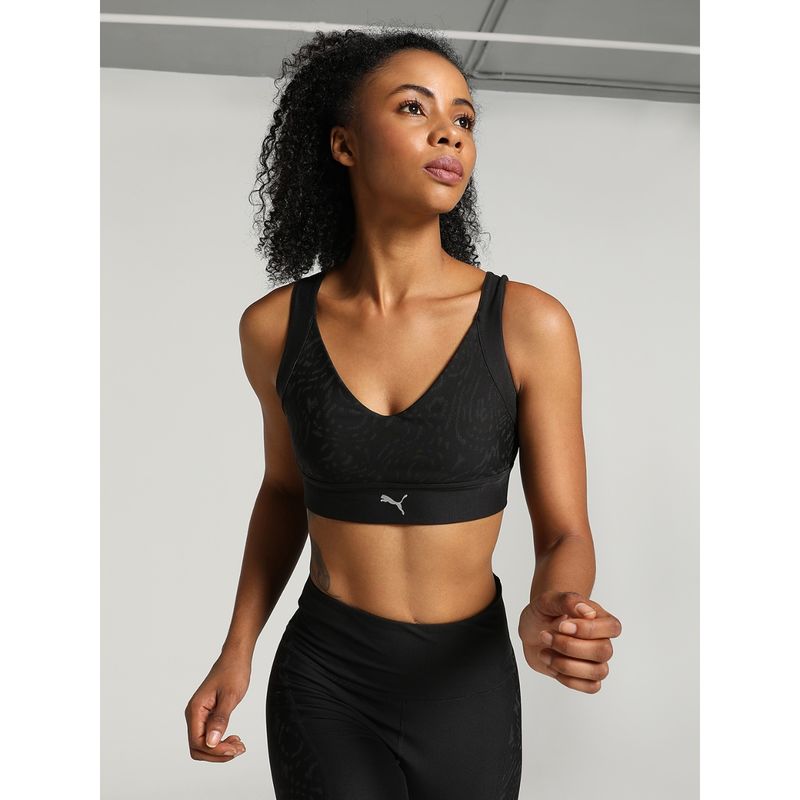 Puma RUN REFLECTIVE Women Black Sports Bra (L)