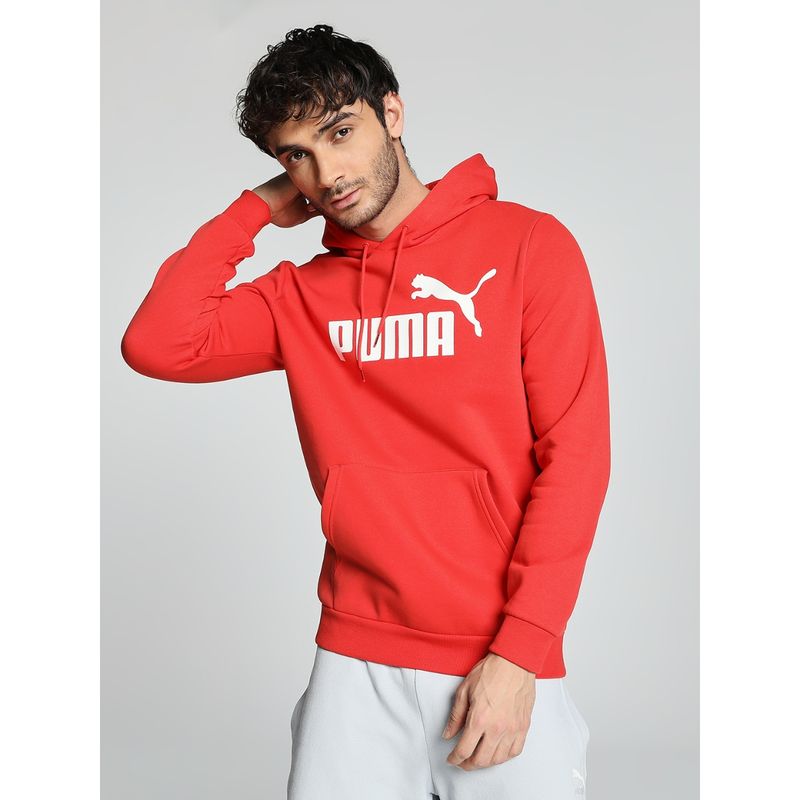 Buy Puma Essentials Big Logo Men Red Hoodie Online
