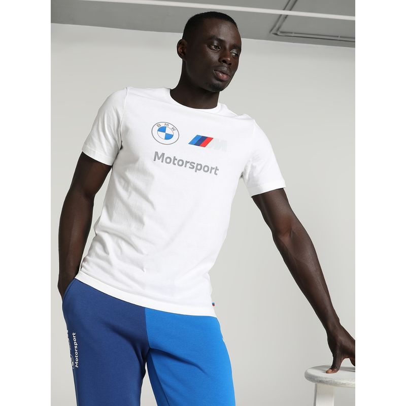 Buy Puma BMW M Motorsport Essentials Logo Men White T Shirt Online