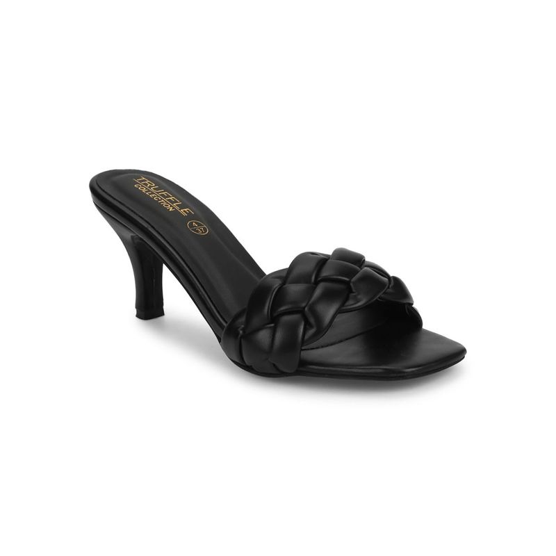Truffle Collection Black Solid Heels (UK 8)