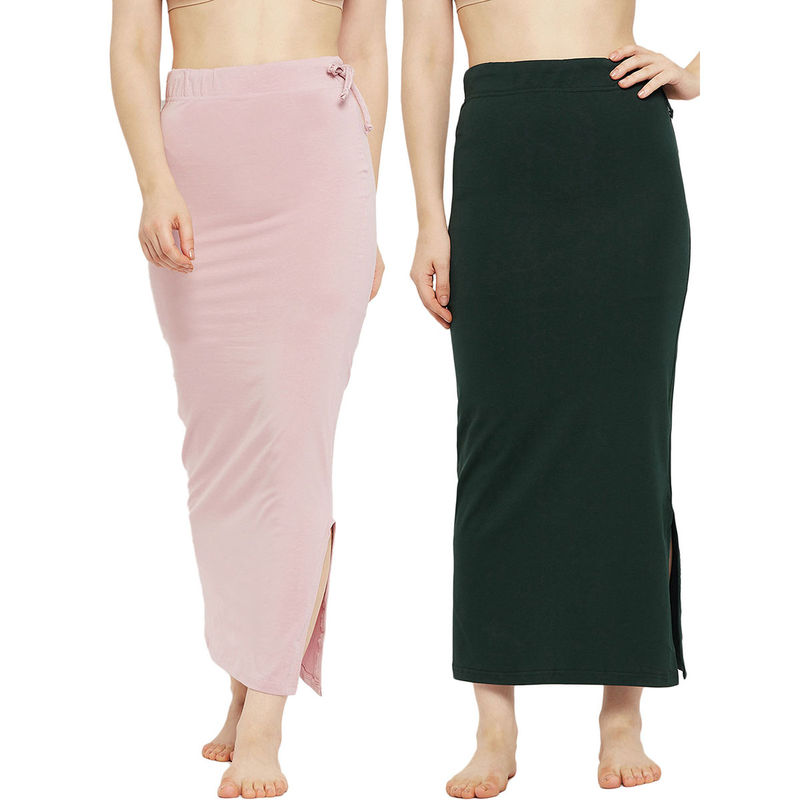 Secrets By ZeroKaata Women Solid Seamless Saree Petticoat (Pack of 2) (XL)