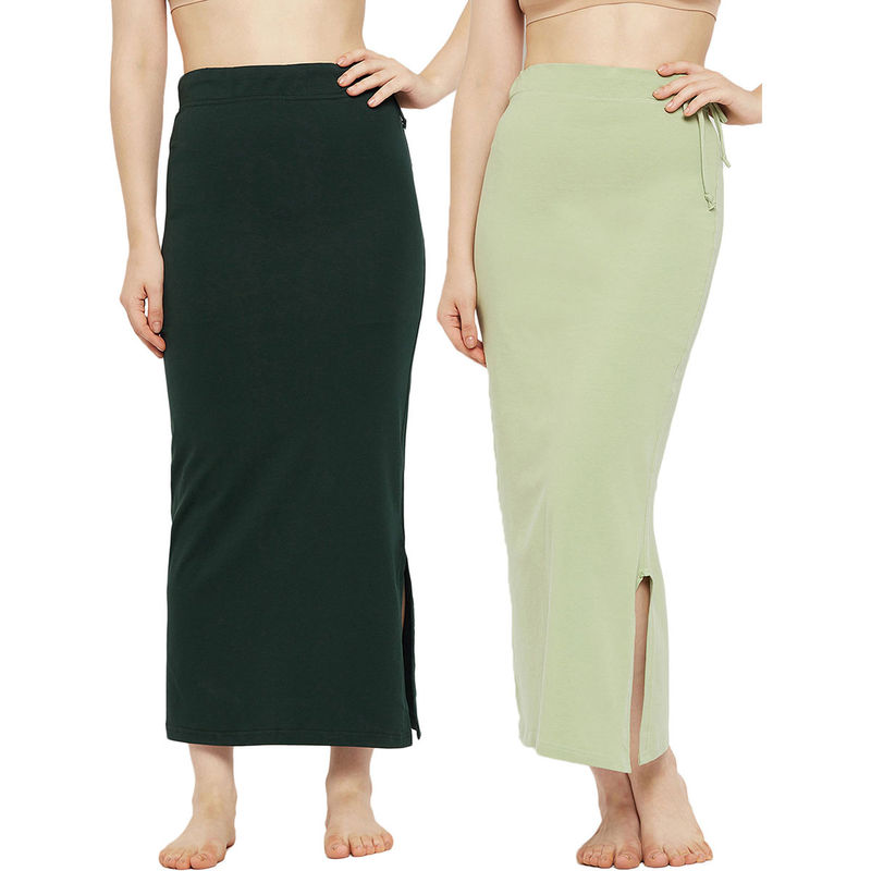 Secrets By ZeroKaata Women Solid Seamless Saree Petticoat (Pack of 2) (XL)