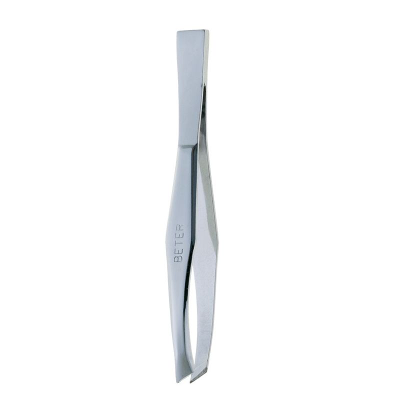 Beter Beauty Accessories Chrome Plated Slanted Tip Tweezers