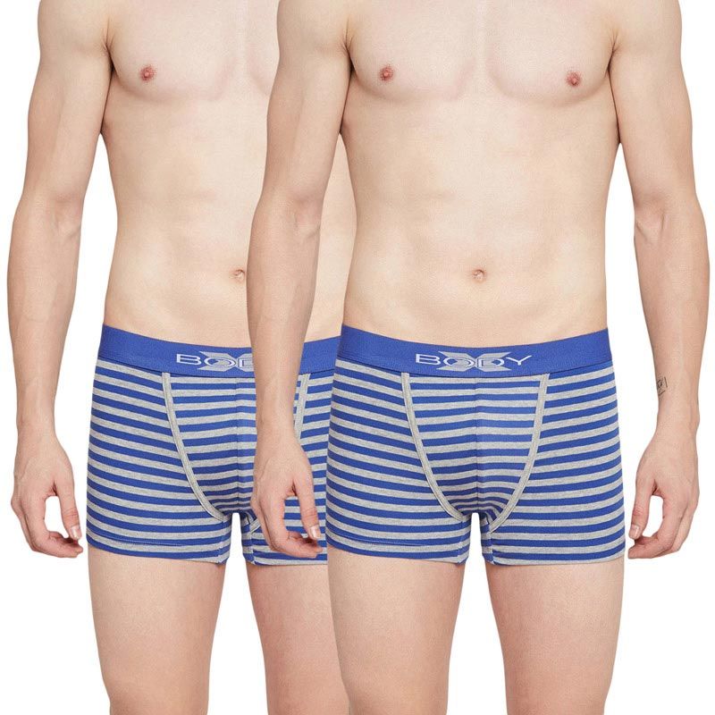 BODYX Pack Of 2 Fusion Trunks In Royal Blue Colour (S)