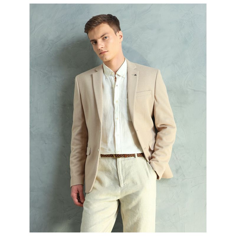 Arrow Beige Smart Slim Fit Blazer (40)