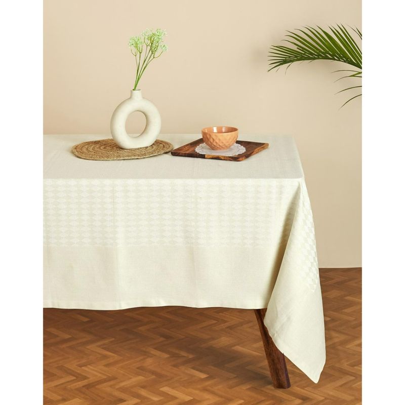 Fabindia Natural Dhaani Cotton Blend Table Cover Buy Fabindia Natural