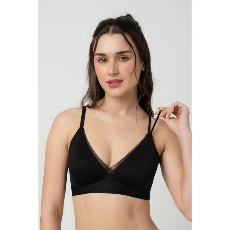 bodyline Black Seamless Cloud Lift Adjustable Infinity-Cross Straps Bra (S)