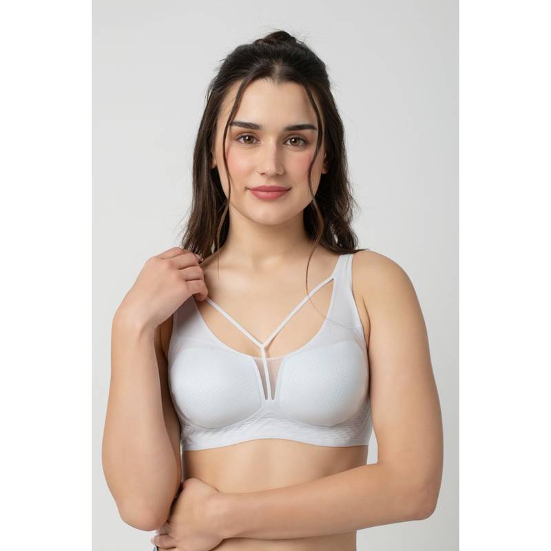 bodyline Ice Blue Seamless Lightly Padded Full Coverage T-Shirt Bra (L)