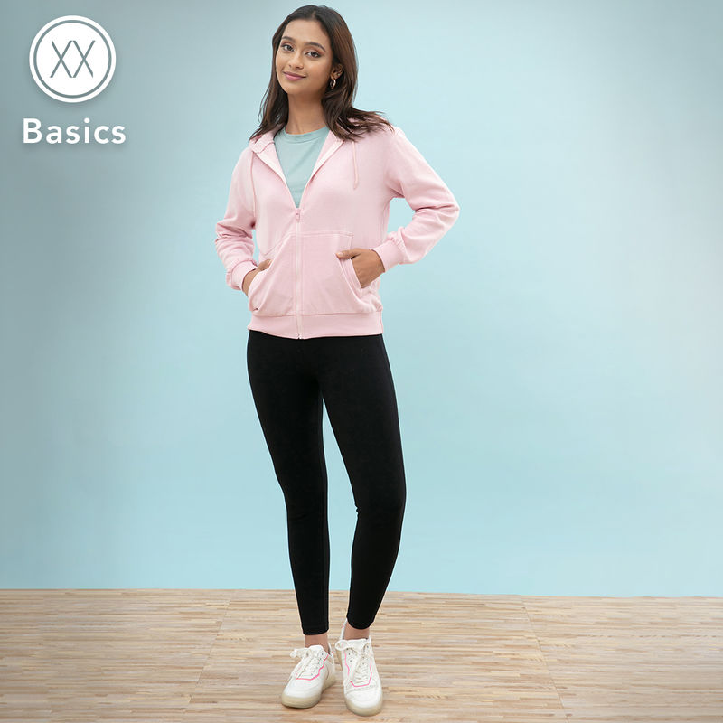 Twenty Dresses By Nykaa Fashion XXD Basics Easy Going Vibe Hoodie - Pink (XS)