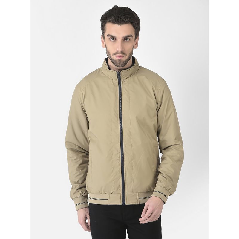 CRIMSOUNE CLUB Men Khaki Reversible Bomber Jacket (S)