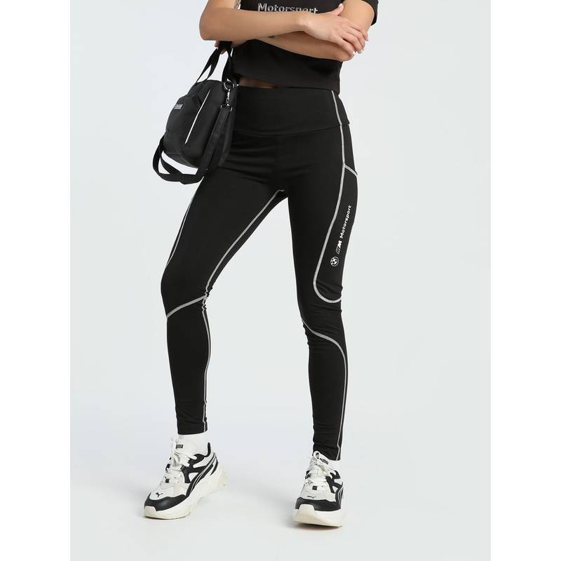 Puma BMW M Motorsport Lifestyle Womens Black Tights (XS)