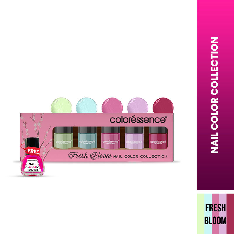 Coloressence Nail Paint Kit With Free Nail Paint Remover - Fresh Bloom