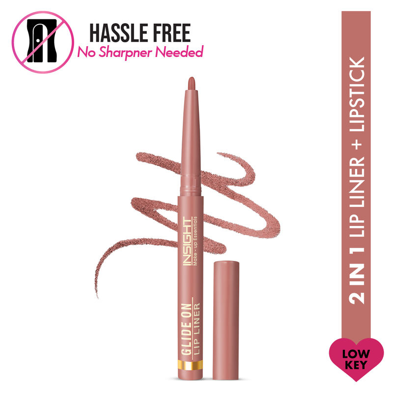 Insight Cosmetics Glide On Lip Liner, Intense Pigment, Long Wear Matte Lip Formula - 10 Low Key