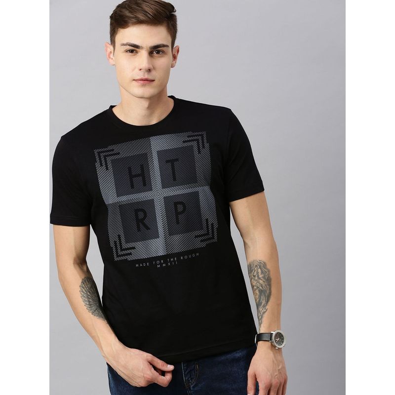 Huetrap Mens Round Neck Short Sleeve Rogue Graphic T-Shirt (L)