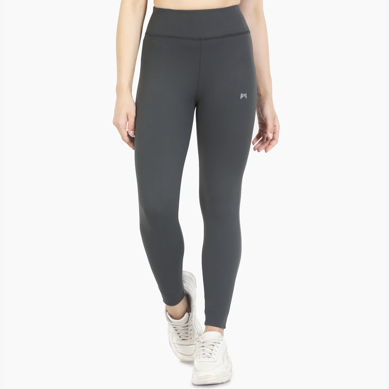 MuscleTorque Gym/Yoga High Waist Solid Tight - Solid Grey (S)