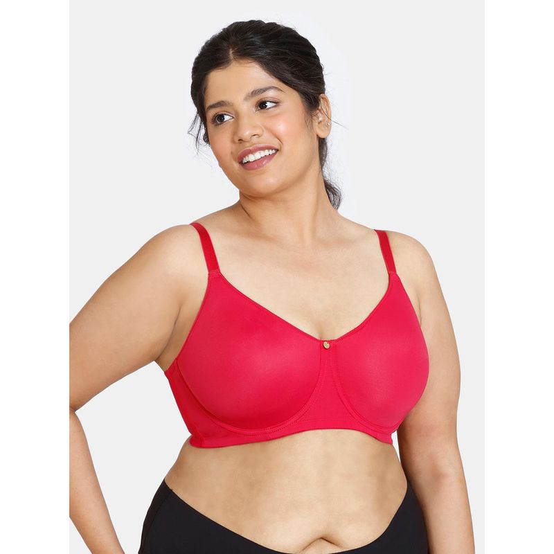 Zivame After Sunset Lightly Lined High-Wired Full Coverage Minimiser Bra Red (32E)