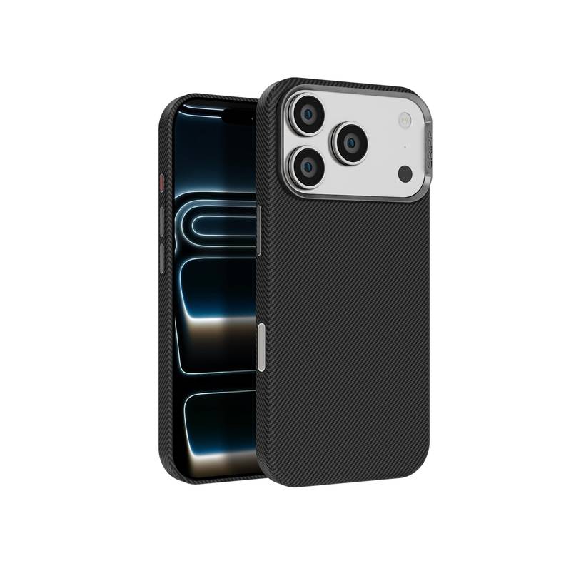 GRIPP Black Carbon Slim Mag-Safe Carbon Fiber Texture Back Cover (iPhone 17 Pro Max)