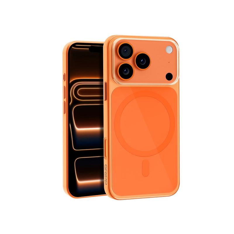 GRIPP Orange Native Mag-Safe Transparent Back Cover (iPhone 17 Pro Max)