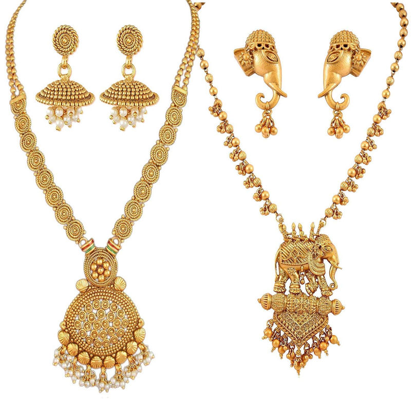 Youbella Stylish Latest Traditional Jewellery Gold Plated Jewellery Set