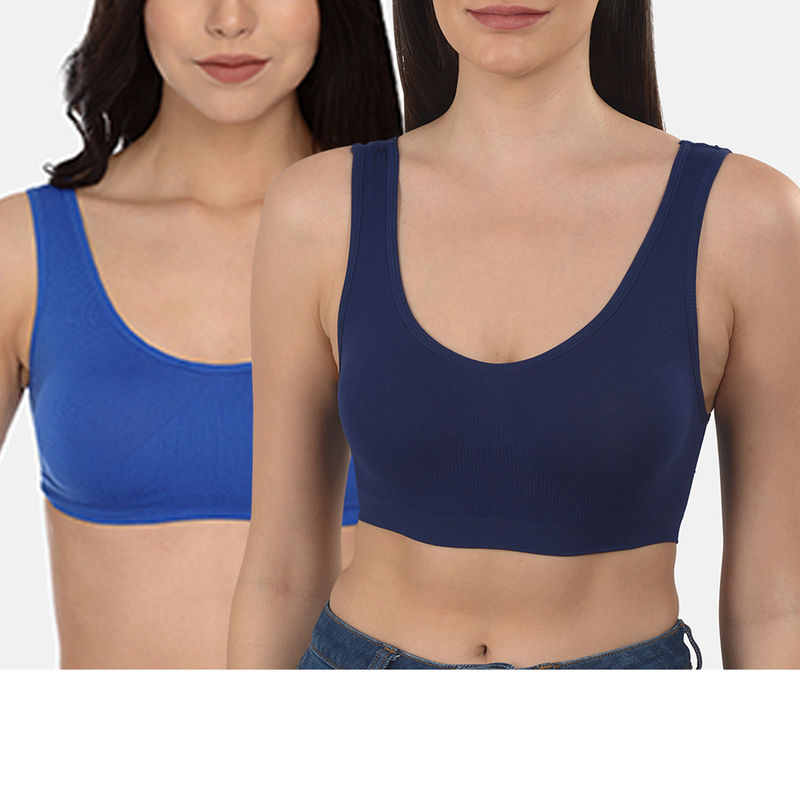 Mod & Shy Pack of 2 Solid Teenager Slip on Bra - Multi-Color (34B)