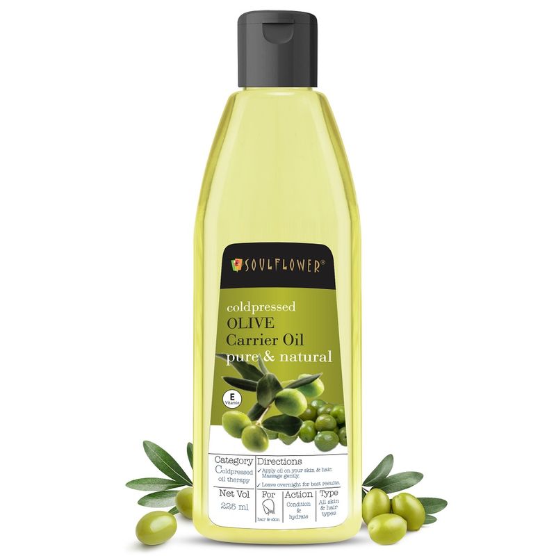 Soulflower Olive Oil, Makeup Remover Pure, Natural Conditioning of Skin, Lips & Hair Oil