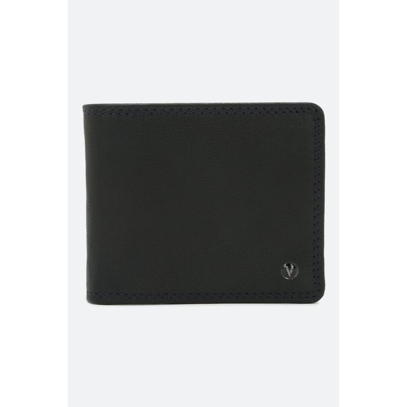 Van Heusen Men Black Genuine Leather Wallet Solid Plain Buy Van Heusen
